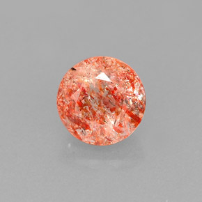 Pierre de Soleil  Orange naturelle Transparent, 1.00 ct, Transparent / Translucide
