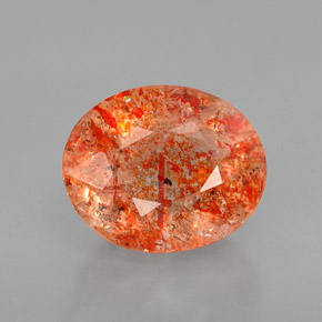Pierre de soleil orange naturelle transparent, 1,83 ct, transparent / translucide