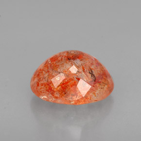 Pierre de soleil orange naturelle transparent, 1,83 ct, transparent / translucide