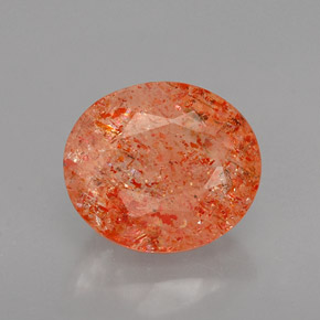 Pierre de Soleil  Orange naturelle Transparent, 1.69 ct, Transparent / Translucide