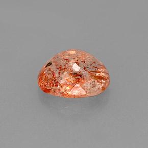 Pierre de soleil orange naturelle transparent, 1,58 ct, transparent / translucide