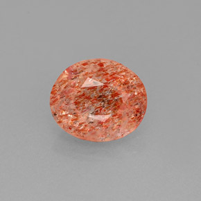 Pierre de soleil orange naturelle transparent, 1,46 ct, transparent / translucide