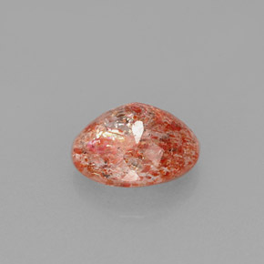 Pierre de soleil orange naturelle transparent, 1,46 ct, transparent / translucide