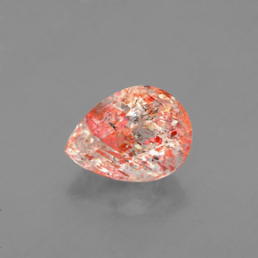 Pierre de Soleil  Orange naturelle Transparent, 0.98 ct, Transparent / Translucide