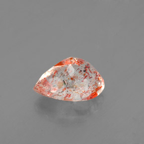 Pierre de Soleil  Orange naturelle Transparent, 0.98 ct, Transparent / Translucide