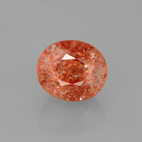 Pierre de soleil orange naturelle transparent, 1,94 ct, transparent / translucide