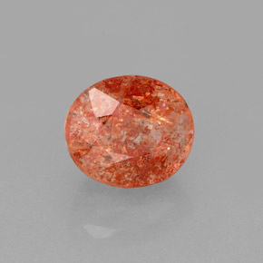 Pierre de soleil orange naturelle transparent, 1,94 ct, transparent / translucide