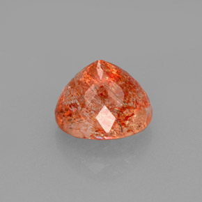 Pierre de soleil orange naturelle transparent, 1,94 ct, transparent / translucide