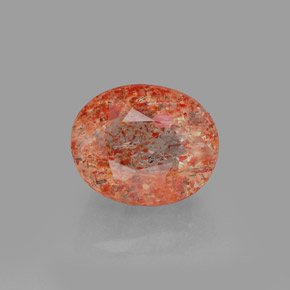 Pierre de soleil orange naturelle transparent, 1,88 ct, transparent / translucide