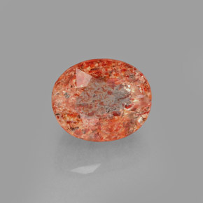 Pierre de soleil orange naturelle transparent, 1,88 ct, transparent / translucide
