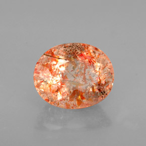 Pierre de Soleil  Orange naturelle Transparent, 1.52 ct, Transparent / Translucide