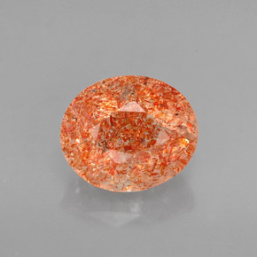 Pierre de soleil orange naturelle transparent, 1,58 ct, transparent / translucide