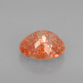 Pierre de soleil orange naturelle transparent, 1,58 ct, transparent / translucide