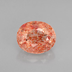 Pierre de soleil orange naturelle transparent, 1,65 ct, transparent / translucide