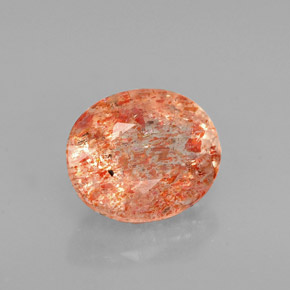 Pierre de soleil orange naturelle transparent, 1,65 ct, transparent / translucide