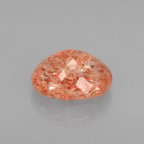 Pierre de soleil orange naturelle transparent, 1,65 ct, transparent / translucide