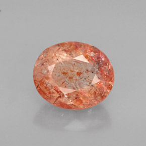 Pierre de soleil orange naturelle transparent, 1,62 ct, transparent / translucide