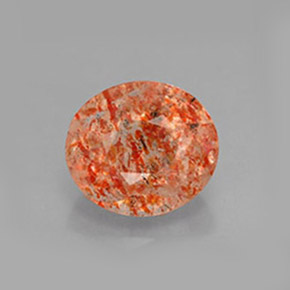 Pierre de Soleil  Orange naturelle Transparent, 1.56 ct, Transparent / Translucide
