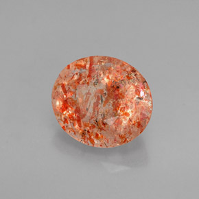 Pierre de Soleil  Orange naturelle Transparent, 1.56 ct, Transparent / Translucide