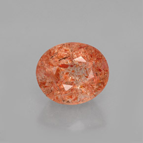 Pierre de soleil orange naturelle transparent, 1,46 ct, transparent / translucide