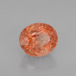 Pierre de soleil orange naturelle transparent, 1,46 ct, transparent / translucide