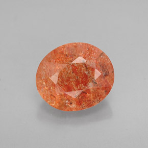 Pierre de soleil orange naturelle transparent, 1,14 ct, transparent / translucide