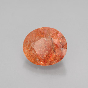 Pierre de soleil orange naturelle transparent, 1,14 ct, transparent / translucide