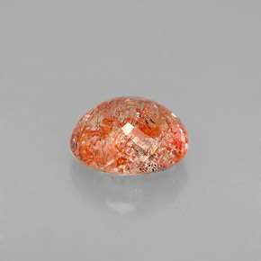 Pierre de soleil orange naturelle transparent, 1,02 ct, transparent / translucide