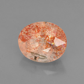 Pierre de soleil orange naturelle transparent, 1,41 ct, transparent / translucide