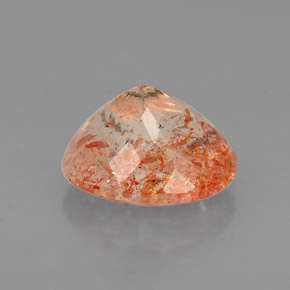 Pierre de soleil orange naturelle transparent, 1,41 ct, transparent / translucide