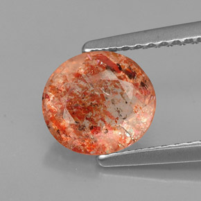 Pierre de Soleil  Orange naturelle Transparent, 1.26 ct, Transparent / Translucide