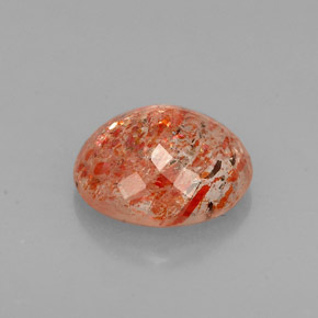 Pierre de Soleil  Orange naturelle Transparent, 1.26 ct, Transparent / Translucide