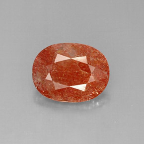 Pierre de soleil orange naturelle transparent, 5,96 ct, transparent / translucide