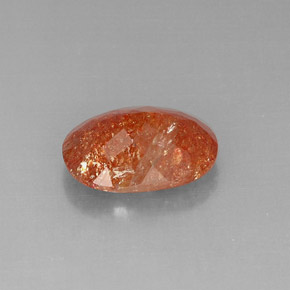 Pierre de soleil orange naturelle transparent, 5,96 ct, transparent / translucide