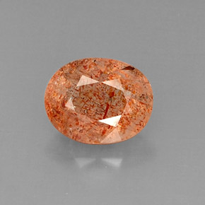 Pierre de Soleil  Orange naturelle Transparent, 3.85 ct, Transparent / Translucide