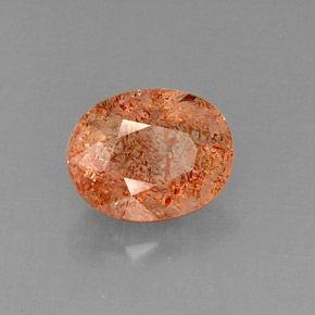 Pierre de Soleil  Orange naturelle Transparent, 3.85 ct, Transparent / Translucide