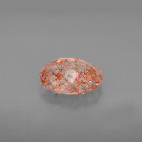 Pierre de soleil orange naturelle transparent, 1,77 ct, transparent / translucide