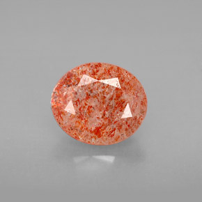 Pierre de soleil orange naturelle transparent, 2,29 ct, transparent / translucide