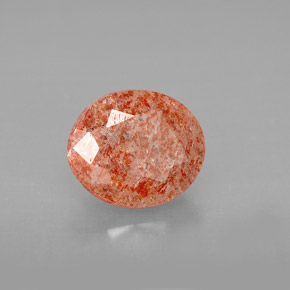 Pierre de soleil orange naturelle transparent, 2,29 ct, transparent / translucide