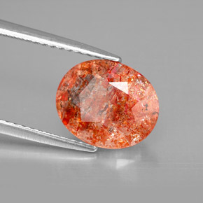 Pierre de soleil orange naturelle transparent, 2,28 ct, transparent / translucide