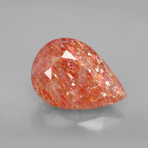 Pierre de soleil orange naturelle transparent, 3,50 ct, transparent / translucide