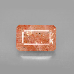 Pierre de soleil orange naturelle transparent, 4,29 ct, transparent / translucide