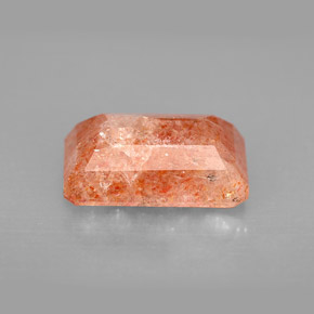 Pierre de soleil orange naturelle transparent, 4,29 ct, transparent / translucide