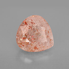 Pierre de soleil orange naturelle transparent, 4,42 ct, transparent / translucide