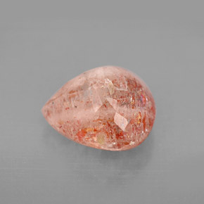 Pierre de soleil orange naturelle transparent, 4,42 ct, transparent / translucide