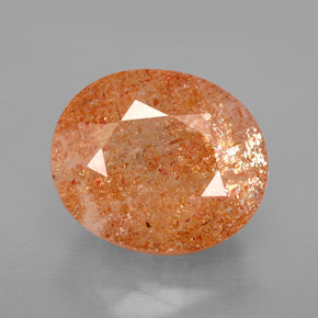Pierre de soleil orange naturelle transparent, 6,77 ct, transparent / translucide
