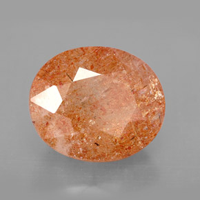 Pierre de soleil orange naturelle transparent, 6,77 ct, transparent / translucide