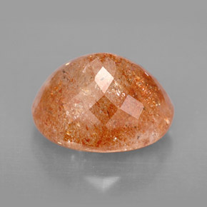 Pierre de soleil orange naturelle transparent, 6,77 ct, transparent / translucide