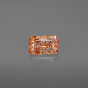 Pierre de soleil orange naturelle transparent, 0,64 ct, transparent / translucide