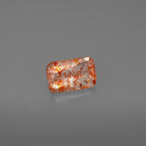 Pierre de soleil orange naturelle transparent, 0,64 ct, transparent / translucide